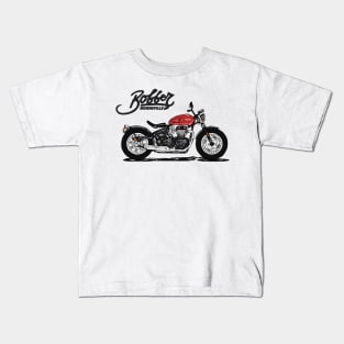 Triumph Bonneville Bobber Red Kids T-Shirt